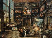 Cornelis de Baellieur Interior of a Collectors Gallery of Paintings and Objets d'Art Spain oil painting artist